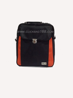 กระเป๋าเอกสารแนวตั้ง ทูโทนดำ-ส้ม CLICK 0115